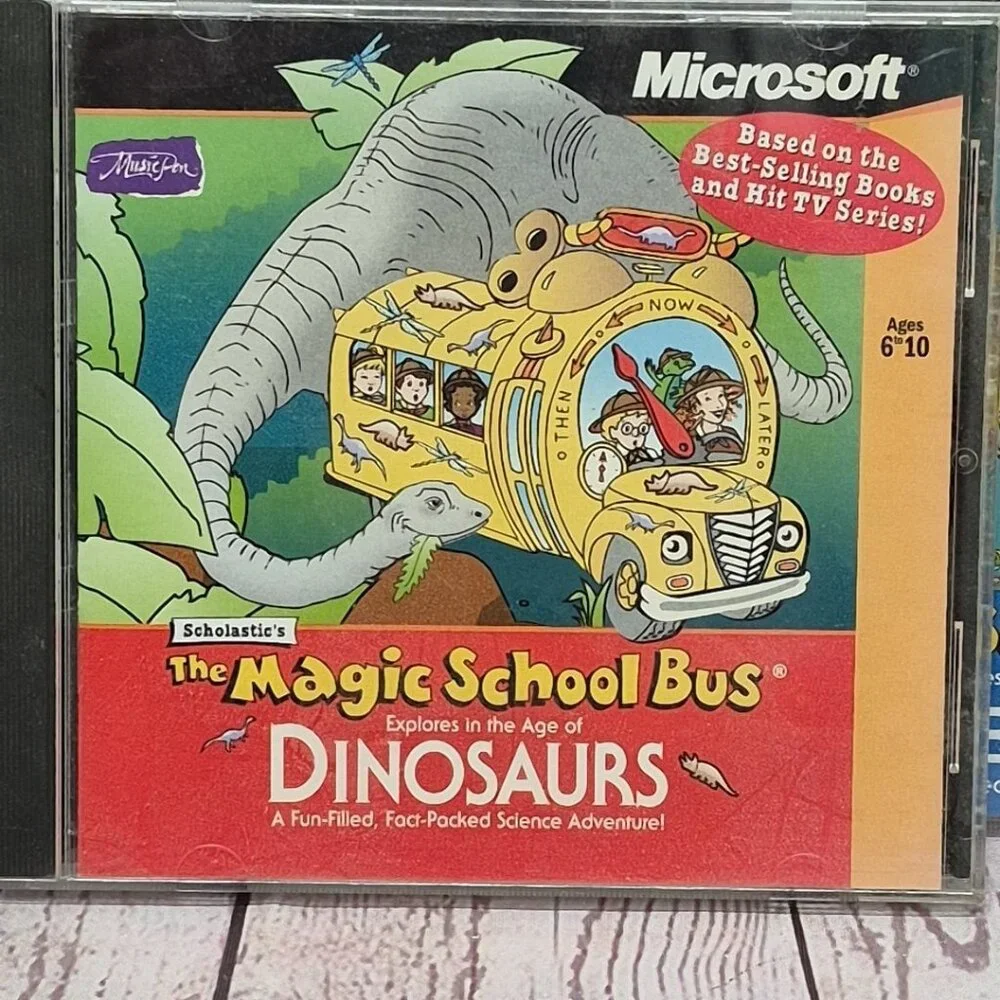 Y2K Magic School Bus Microsoft Lot Of 3 CD ROM's Ocean Rainforest Dinosaurs